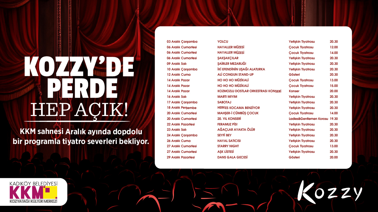 Aralık Tiyatro Programı 