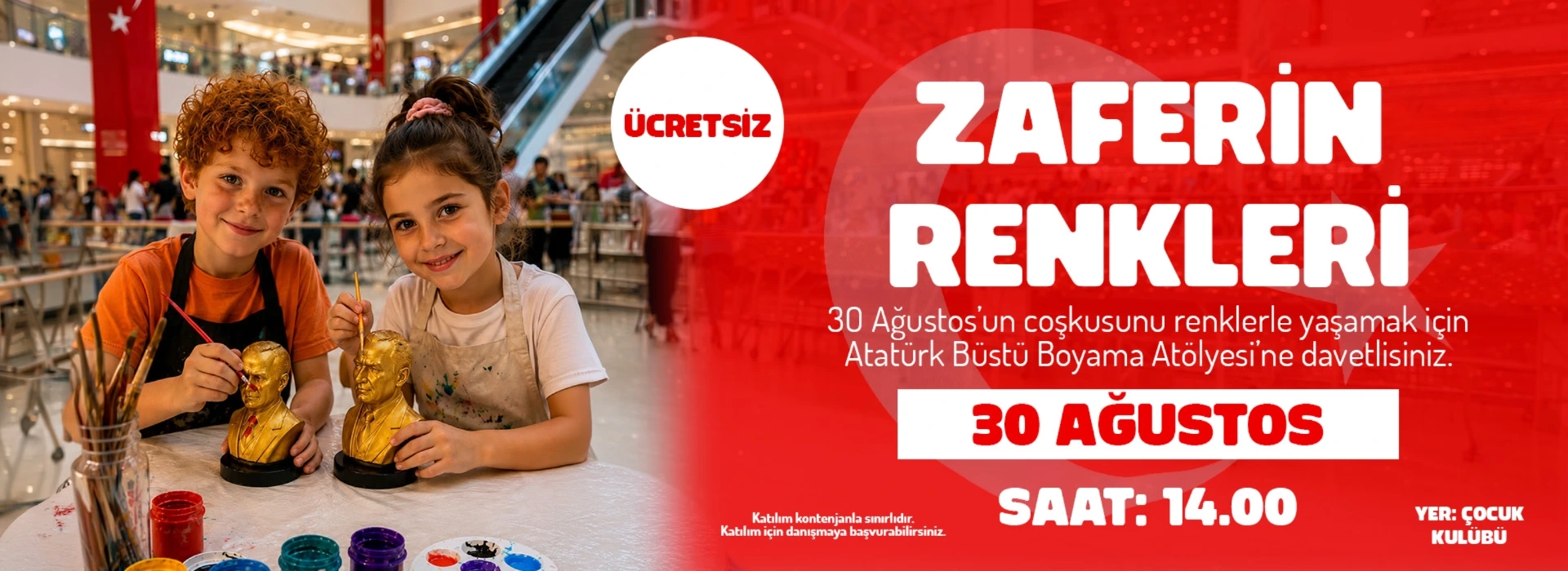 30 Ağustos Atatürk Büstü Boyama Atölyesi
