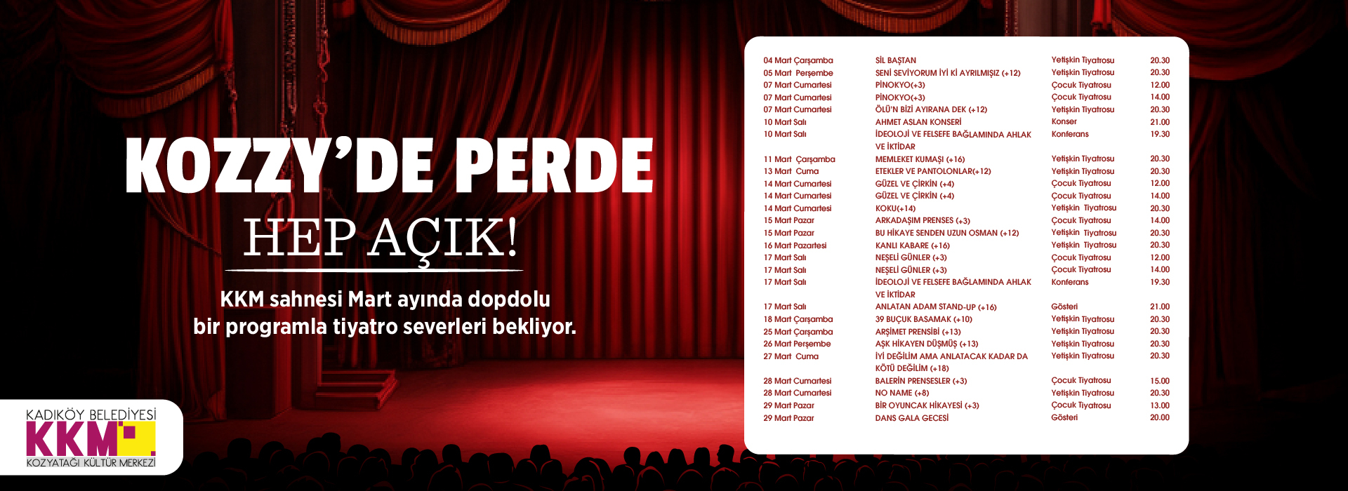 Mart Ayı Tiyatro Takvimi 
