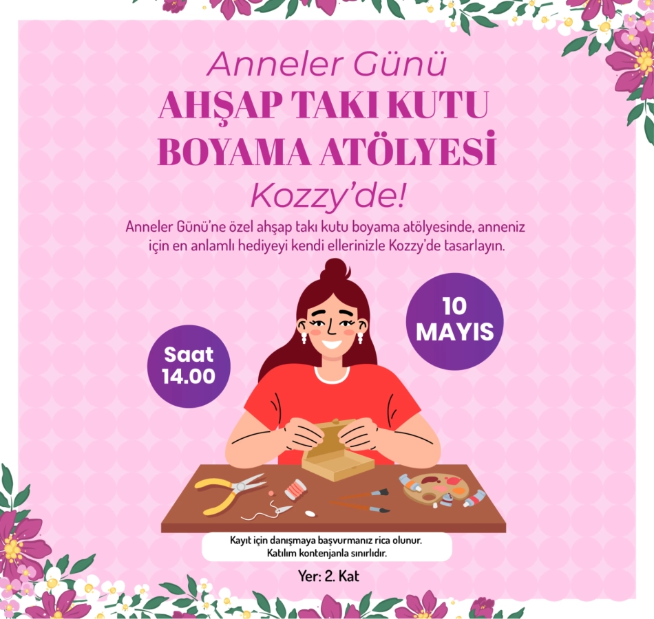 Ahşap Takı Kutusu Boyama Atölyesi 