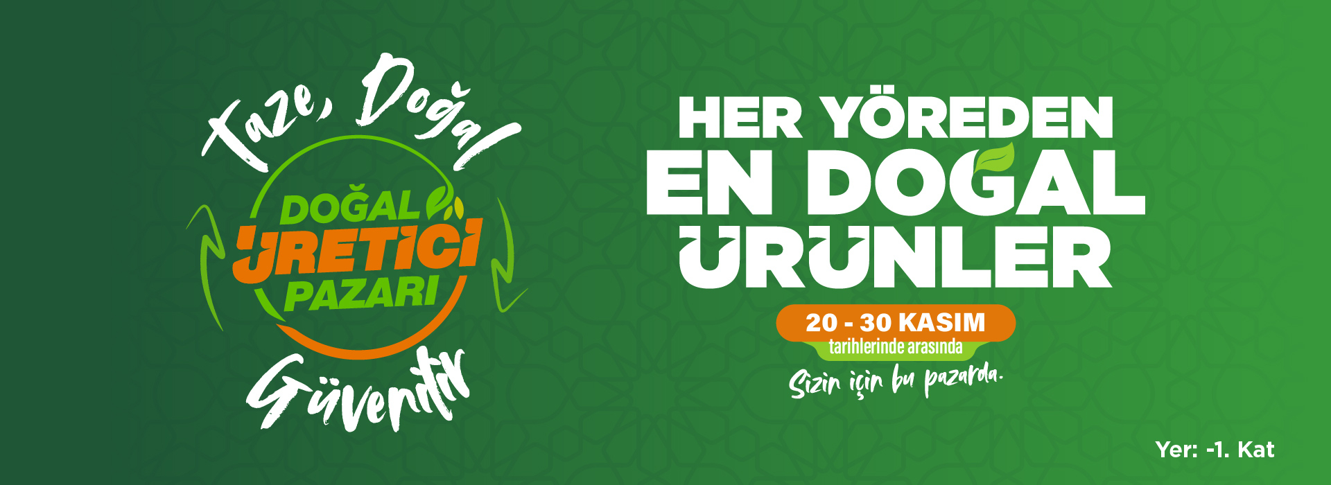 Doğal Üretici Pazarı Kozzy'de!