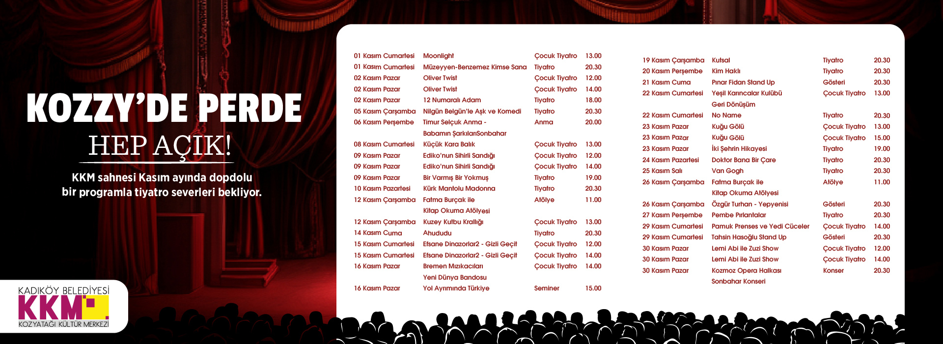 November Theater Schedule